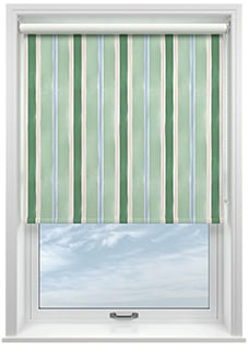 Bluebellgray Seaside Stripe, Seaglass - Roller Blind